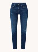 HUGO BOSS Jackie high waist skinny jeans in wolblend met donkere wassi...