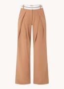 JOSH V Coco high waist wide fit pantalon met steekzakken