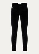 BRAX Shakira high waist slim fit broek van fluweel