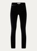 BRAX Mary high waist slim fit broek van fluweel