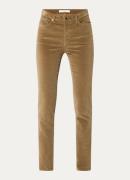 BRAX Mary high waist slim fit broek van fluweel