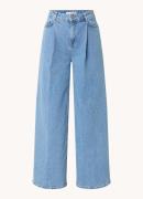 Selected Femme Ellin high waist wide leg jeans in lyocellblend met lic...