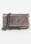 Zadig&Voltaire Rock clutch van kalfsleer met afneembare schouderriem