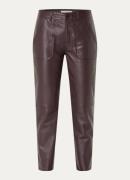 ba&sh Kelly mid waist tapered fit broek van lamsleer