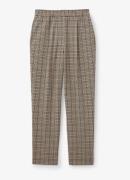 Reiss Karina high waist tapered fit pantalon met pied-de-poule dessin