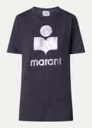 Isabel Marant Zewel T-shirt van linnen met logoprint