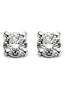 Diamond Point Witgouden solitair groeibriljant oorstekers, 0-12 ct- 0-...