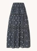 by-bar Xena maxi rok met opengewerkt detail