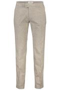 Brax katoenen broek beige effen katoen