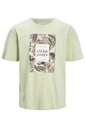 Jack & Jones Plus Size t-shirt lichtgroen met opdruk