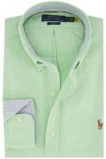 Polo Ralph Lauren casual overhemd Slim Fit groen effen 100% katoen