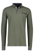 Poloshirt extra lange mouw Portofino donkergroen