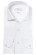 Profuomo wit overhemd one piece collar slim fit