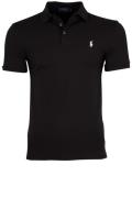 Polo Ralph Lauren polo zwart effen katoen slim fit