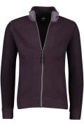 Vanguard vest aubergine rits effen wol