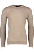 Superdry trui beige effen katoen ronde hals