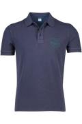 Aeronautica Militare polo donkerblauw effen katoen slim fit