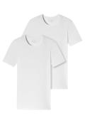 Schiesser t-shirt wit 95/5 2-pack