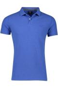 Superdry polo normale fit blauw effen katoen