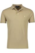 Polo Ralph Lauren polo Custom Slim Fit beige effen katoen 2 knoops