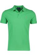 Gant poloshirt groen uni katoen wijde fit