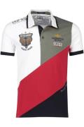 Aeronautica Militare polo normale fit rood met wit katoen