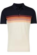 Pierre Cardin poloshirt katoen blauw met oranje