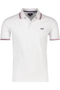 Superdry polo wit/rood met logo