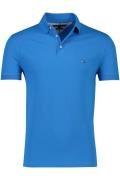 Tommy Hilfiger Big & Tall polo katoen slim fit blauw effen