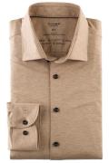 Olymp Level Five 24/Seven overhemd extra slim fit beige effen katoen