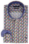 Giordano overhemd blauw gele print