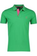 Gant polo normale fit groen effen katoen 2 knoops