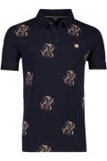 Vanguard polo normale fit donkerblauw met print katoen