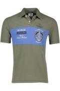 Aeronautica Militare polo comfort fit groen geprint