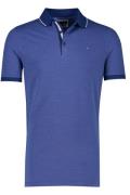 Portofino polo normale fit marineblauw extra lang effen katoen