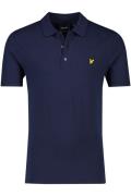 Lyle & Scott polo slim fit donkerblauw effen