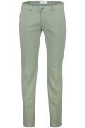 Brax chino groen effen katoen Silvio Slim Fit