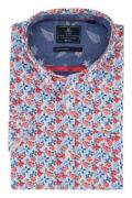 NZA shirt Makaroro blauw rood geprint