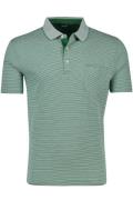 Polo groen wit gestreept Pierre Cardin