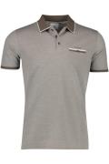 State of Art poloshirt wijde fit beige effen katoen