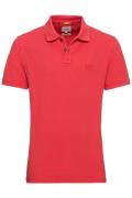 Camel Active polo korte mouw wijde fit rood effen katoen