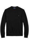 Polo Ralph Lauren trui ronde hals zwart effen wol Big & Tall