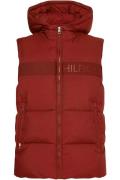 Tommy Hilfiger bodywarmer rood effen rits normale fit Big & Tall