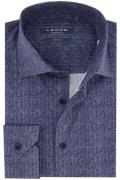 Ledub zakelijk overhemd Modern Fit New normale fit donkerblauw geprint...