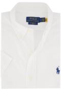 Polo Ralph Lauren casual overhemd korte mouwen wit effen katoen normal...