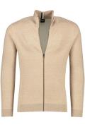 Hugo Boss vest beige opstaande kraag katoen