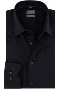 Olymp business overhemd Luxor Comfort Fit wijde fit zwart effen semi-w...