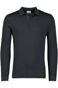 Profuomo polo donkerblauw merinowol