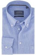 Ledub business overhemd Modern Fit New lichtblauw effen linnen normale...