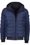 donkerblauwe winterjas Airforce rits slim fit